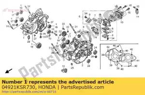 honda 04921KSR730 carter comp., r. - La partie au fond