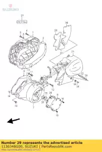 Suzuki 1136348G00 amortiguador, sec driv - Lado inferior