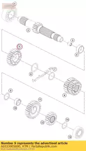 ktm 60333005000 pignon fou 5. pignon - La partie au fond