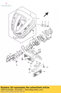 suzuki 3597522H00 support, arrière si - La partie au fond