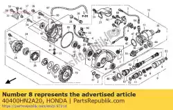 Aqui você pode pedir o montagem do eixo., fr. Propelle em Honda , com o número da peça 40400HN2A20: