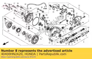 Honda 40400HN2A20 montagem do eixo., fr. propelle - Lado inferior