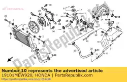 tank, reserve van Honda, met onderdeel nummer 19101MEW920, bestel je hier online: