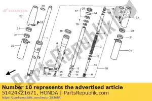 Honda 51424KZ1671 douille, tube de fourche - La partie au fond