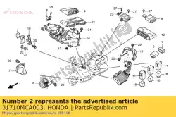 Here you can order the regulator comp., reverse from Honda, with part number 31710MCA003: