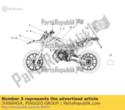 Tutaj możesz zamówić naklejka na przedni? Szyb? Po prawej stronie od Piaggio Group , z numerem części 2H000454: