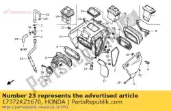 Aqui você pode pedir o tubo b, respirador em Honda , com o número da peça 17372KZ1670: