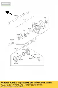 kawasaki 920271959 collar,l=12 kdx200-c1 - Bottom side