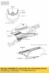 Ici, vous pouvez commander le modèle, couvercle latéral, upp, r klx25 auprès de Kawasaki , avec le numéro de pièce 560680853: