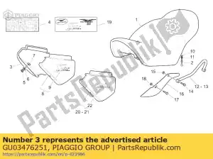 Piaggio Group GU03476251 cubierta lateral derecha - Lado inferior