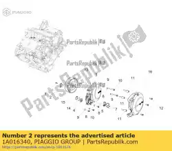 Here you can order the piastrina contenimento cavi apr rsv 4 1100 21 from Piaggio Group, with part number 1A016340: