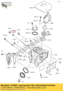 kawasaki 110610850 01 junta - Lado inferior