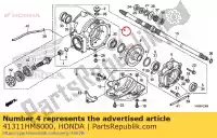 41311HM8000, Honda, case set, final honda trx250ex sporttrax sportrax trx250x trx250tm trx250tm1 250 , New