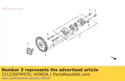 Here you can order the gear, oil pump driven (33 from Honda, with part number 15133GFM970: