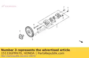 Honda 15133GFM970 engrenagem, bomba de óleo acionada (33 - Lado inferior