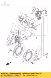 Ici, vous pouvez commander le boulon, bride auprès de Yamaha , avec le numéro de pièce 901051044000: