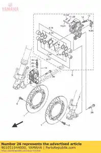 yamaha 901051044000 bout, flens - Onderkant