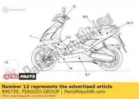 896739, Piaggio Group, Set di decalcomanie     , Nuovo