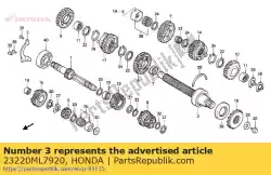 countershaft comp van Honda, met onderdeel nummer 23220ML7920, bestel je hier online: