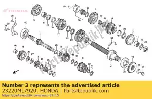 Honda 23220ML7920 countershaft comp - Onderkant