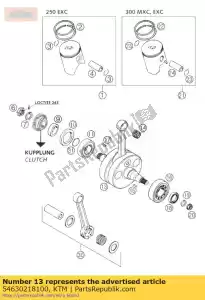 ktm 54630218100 virabrequim str.72 '250 - Lado inferior