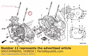 honda 90033HN8000 bout b, tapeind, 10x265 - Onderkant