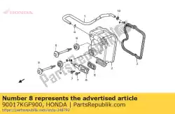 Aqui você pode pedir o parafuso, tampa da cabeça em Honda , com o número da peça 90017KGF900: