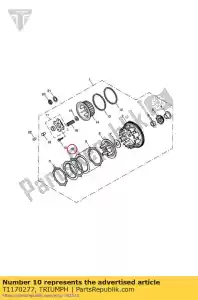 triumph T1170277 placa, embreagem - Lado inferior