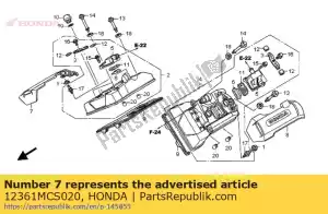 honda 12361MCS020 couverture, r. au-dessus de la tête - La partie au fond