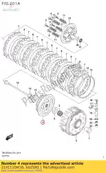 Qui puoi ordinare mozzo, manicotto della frizione da Suzuki , con numero parte 2141110H10: