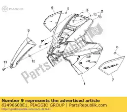 Qui puoi ordinare runner per corno prima da Piaggio Group , con numero parte 62498600E1: