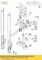 58701032000, KTM, bot. drievoudige klem x = 35 mm / d = 54 mm ktm  duke 620 640 1999 2000 2001 2002 2003 2004 2005 2006 2020, Nieuw