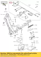 260110727, Kawasaki, filo conduttore kx450fcf kawasaki  kx 250 450 2012 2013 2014 2015 2016 2017 2018 2019 2020 2021, Nuovo