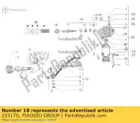 225170, Piaggio Group, krzak vespa px vespa px zapm74100, zapm74101 zapm74200, zapm743d 125 150 200 1985 1992 2007 2008 2011 2016 2017 2018, Nowy