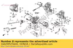 Aqui você pode pedir o conjunto de parafusos em Honda , com o número da peça 16029MZ5600: