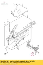 Here you can order the nut from Suzuki, with part number 083132008B: