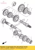 4KU171310000, Yamaha, engranaje, 3er piñón (24t) yamaha xv s virago kw 535 25, Nuevo