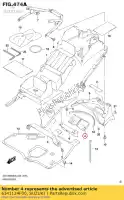 6341124F00, Suzuki, spatbord achter suzuki gsx hayabusa r bking bk bka ru1 ru2z ru2 se ruz ruf bkau2 rauf raz rz ra bkuf bku2 razuf z gsx1300r gsx1300rz gsx1300ra 1300 , Nieuw