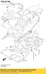 Aqui você pode pedir o guarda-lamas traseiro em Suzuki , com o número da peça 6341124F00: