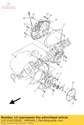 Aquí puede pedir tapa, cárter 2 de Yamaha , con el número de pieza 1UY154210000: