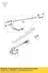 Here you can order the rod, gear change from Triumph, with part number T2081742: