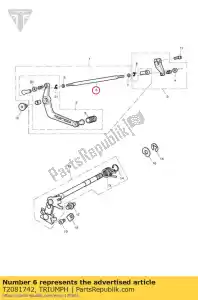 triumph T2081742 haste, mudança de marcha - Lado inferior