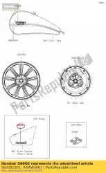 Ici, vous pouvez commander le marque, kawasaki zx750-l1 auprès de Kawasaki , avec le numéro de pièce 560501901: