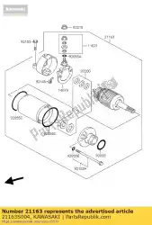 Here you can order the starter motor from Kawasaki, with part number 21163S004: