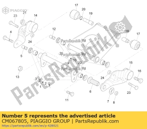 aprilia CM067805 spacer - Bottom side