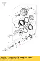 T1170067, Triumph, rolamento, placa de pressão triumph daytona 600 & 650 daytona 675 from vin 381275 daytona 675 up to vin 381274 daytona 675 vin 381275 to vin 564947 rocket iii touring rocket iii, classic & roadster speed four street triple street triple from vin 560477 street triple r street, Novo