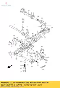 Suzuki 2538113F00 plaque, changement de vitesse - La partie au fond