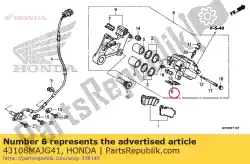 Here you can order the spring, pad from Honda, with part number 43108MAJG41: