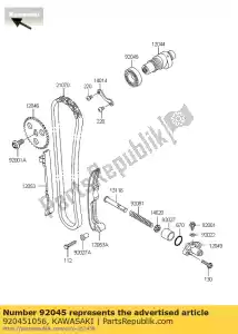 kawasaki 920451056 rolamento-bola klf185-a1 - Lado inferior