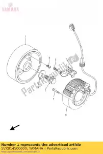 yamaha 5VX814500000 rotor assy - Bottom side